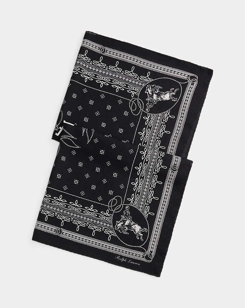 Western Cashmere-Silk Square Scarf