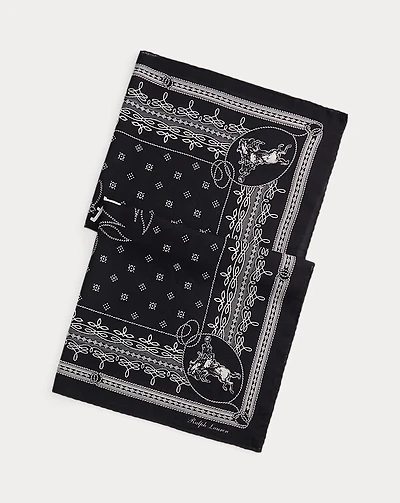 Western Cashmere-Silk Square Scarf