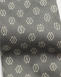 Linked-Diamonds Cashmere-Silk Tie