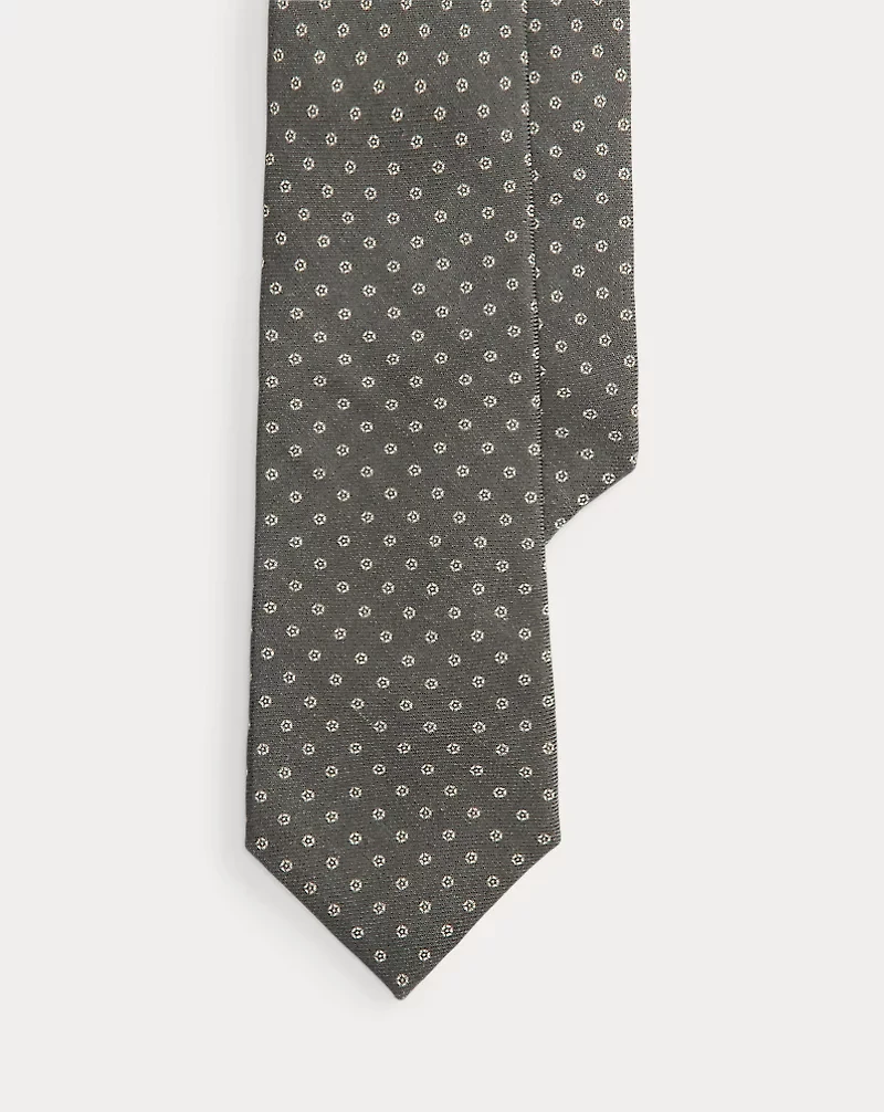 Geometric-Print Cashmere-Silk Tie