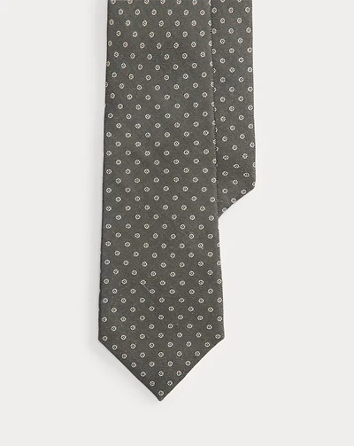 Geometric-Print Cashmere-Silk Tie