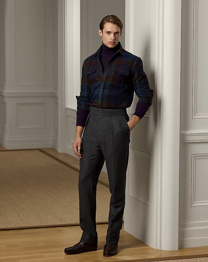 Hand-Tailored Wool Flannel Trouser 