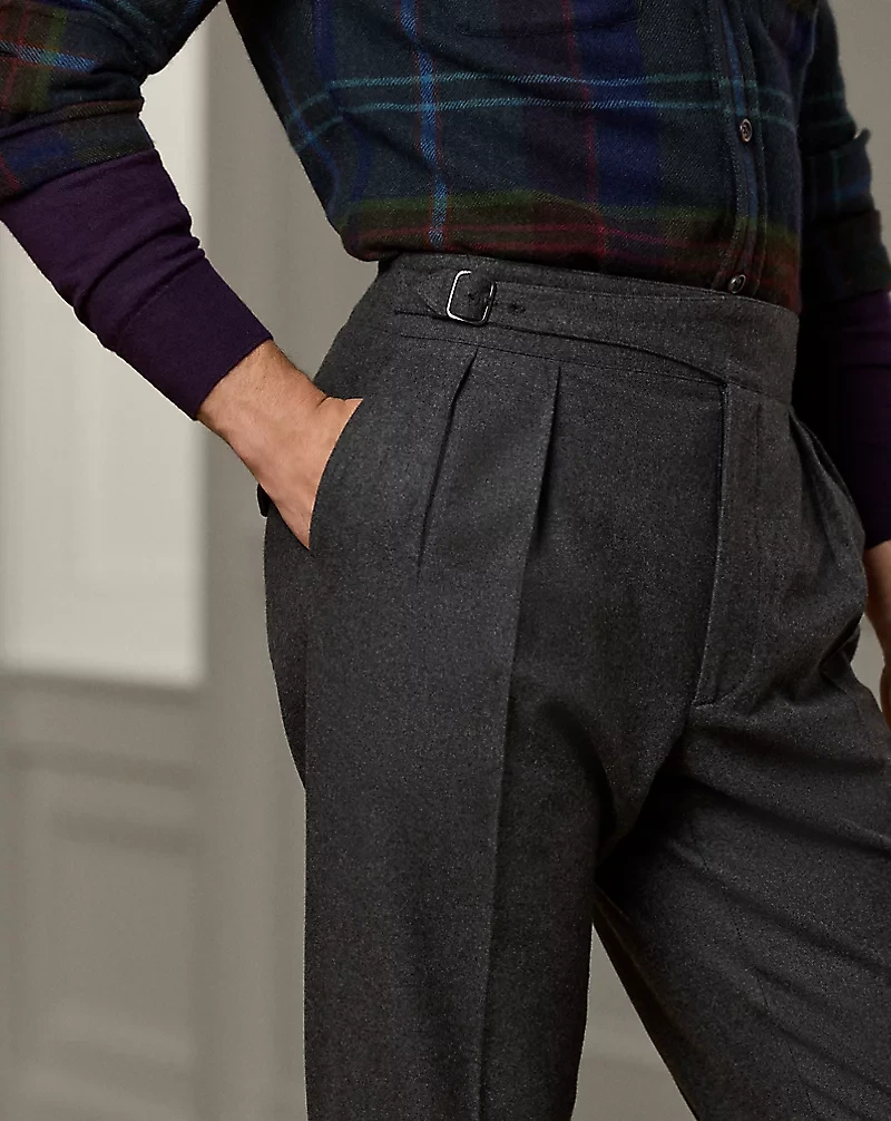 Hand-Tailored Wool Flannel Trouser 