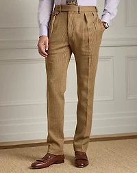 Hand-Tailored Plaid Jersey Suit Trouser
