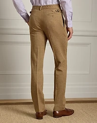 Hand-Tailored Plaid Jersey Suit Trouser