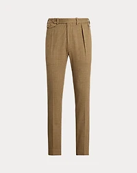 Hand-Tailored Plaid Jersey Suit Trouser