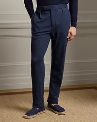 Hand-Tailored Herringbone Suit Trouser