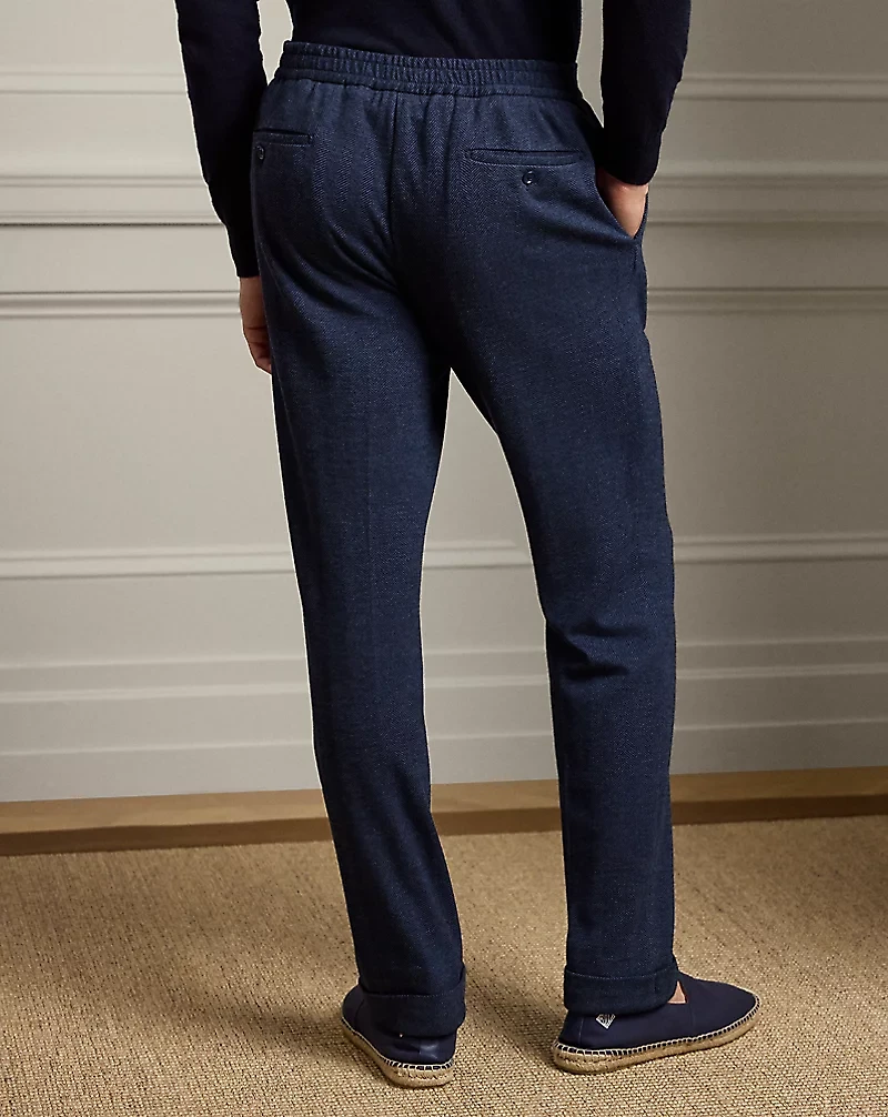 Hand-Tailored Herringbone Suit Trouser