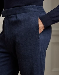 Hand-Tailored Herringbone Suit Trouser