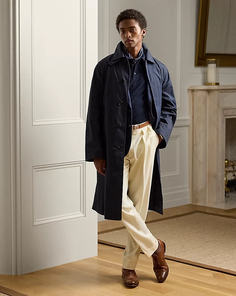 Hand-Tailored Packable Balmacaan Coat