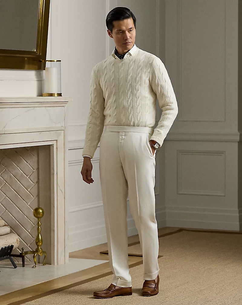 Gregory Hand-Tailored Silk Suit Trouser