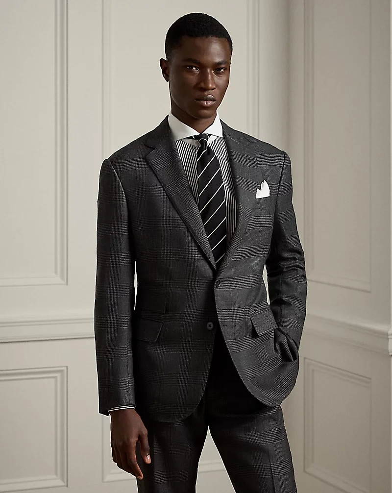 Kent Hand-Tailored Plaid Cashmere Suit