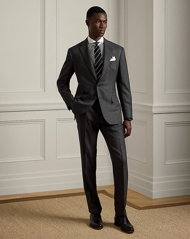 Kent Hand-Tailored Plaid Cashmere Suit