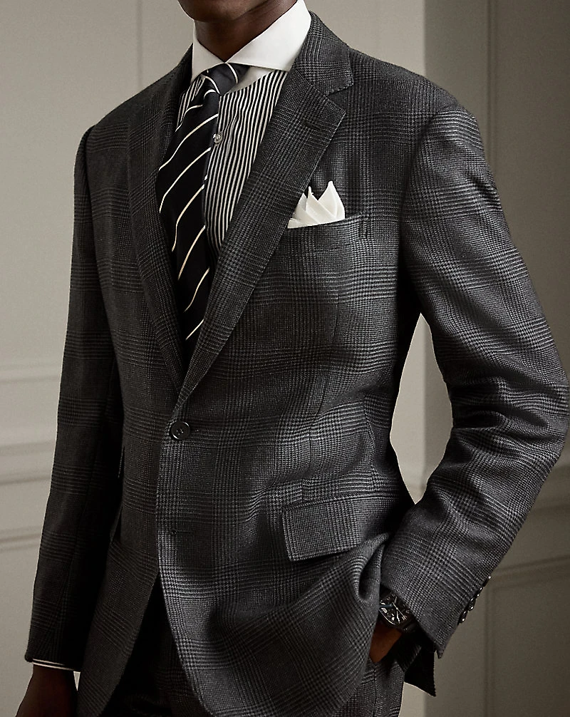 Kent Hand-Tailored Plaid Cashmere Suit