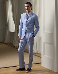 Hand-Tailored Houndstooth Linen Jacket