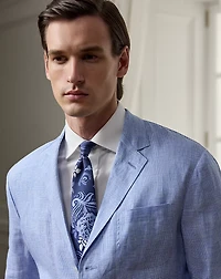 Hand-Tailored Houndstooth Linen Jacket
