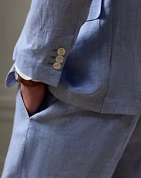 Hand-Tailored Houndstooth Linen Jacket