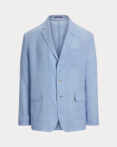 Hand-Tailored Houndstooth Linen Jacket