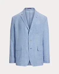 Hand-Tailored Houndstooth Linen Jacket