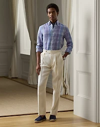 Glenn Hand-Tailored Basket-Weave Trouser