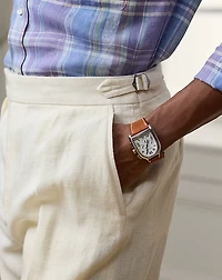 Glenn Hand-Tailored Basket-Weave Trouser