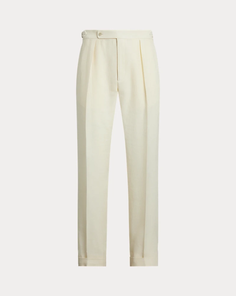 Glenn Hand-Tailored Basket-Weave Trouser