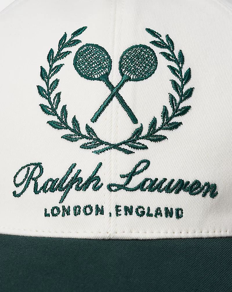 Crest-Embroidered Twill Ball Cap