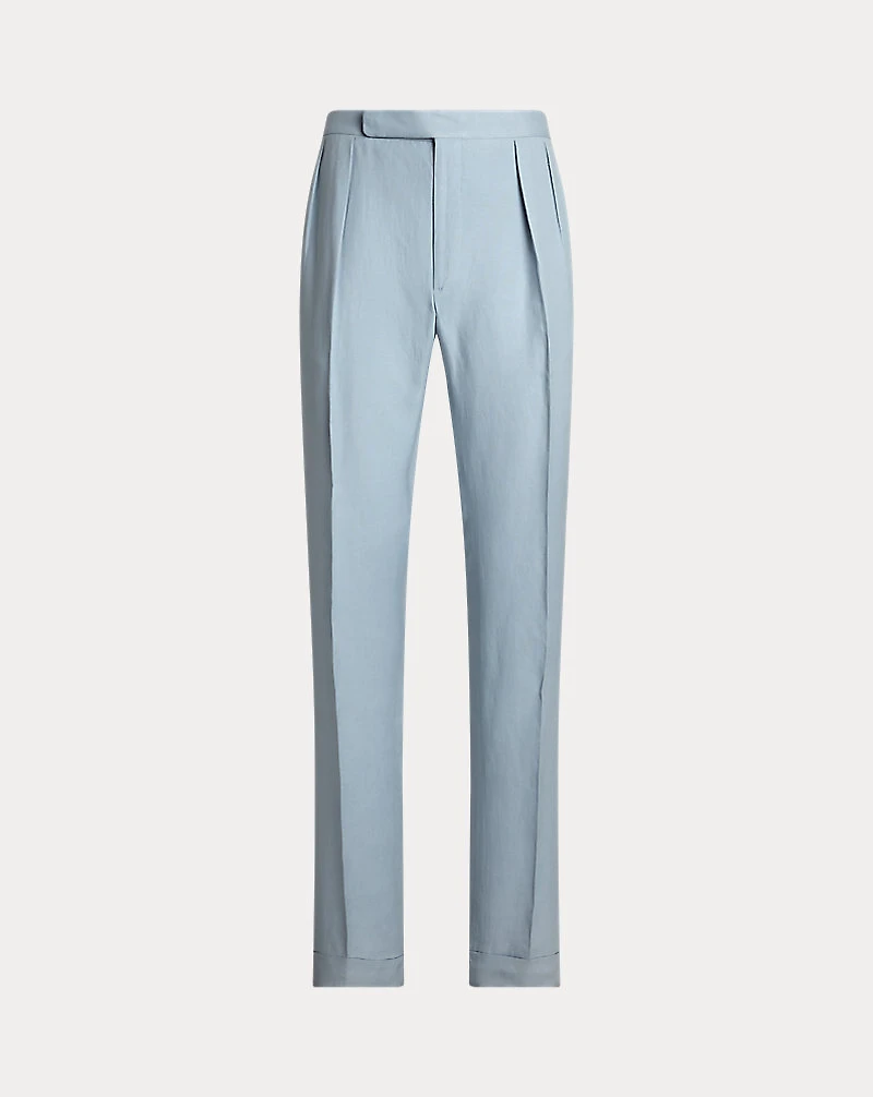 Gregory Hand-Tailored Linen-Silk Trouser