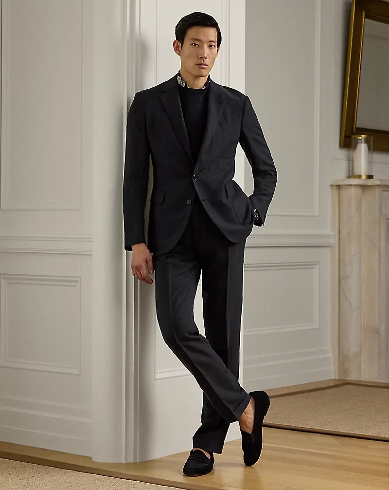 Gregory Hand-Tailored Silk-Linen Trouser