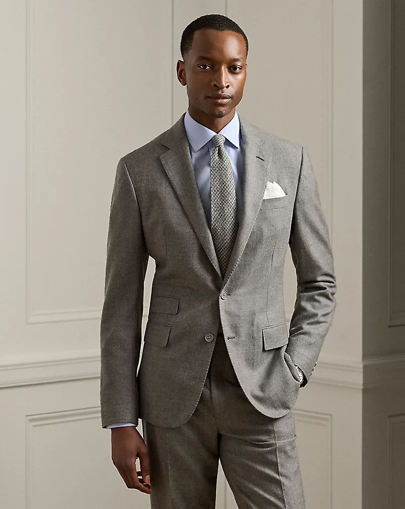 Kent Hand-Tailored Wool Sharkskin Jacket