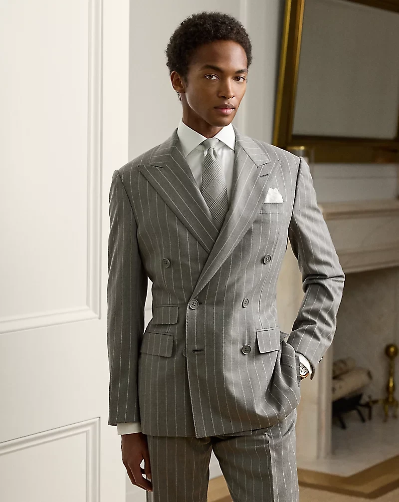 Kent Hand-Tailored Pinstripe Wool Suit