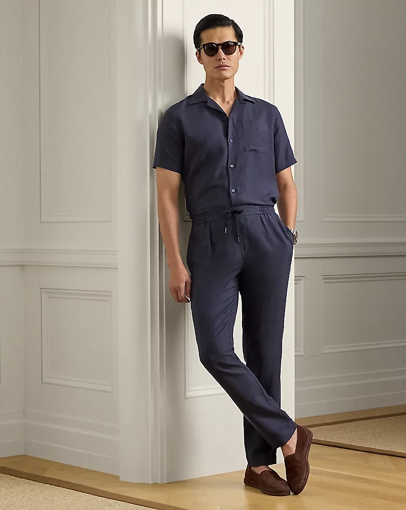Silk-Linen Trouser