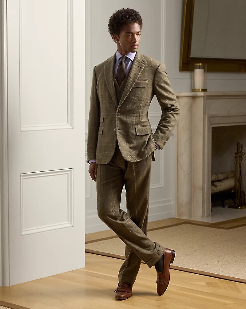 Gregory Handmade Plaid Cashmere Trouser