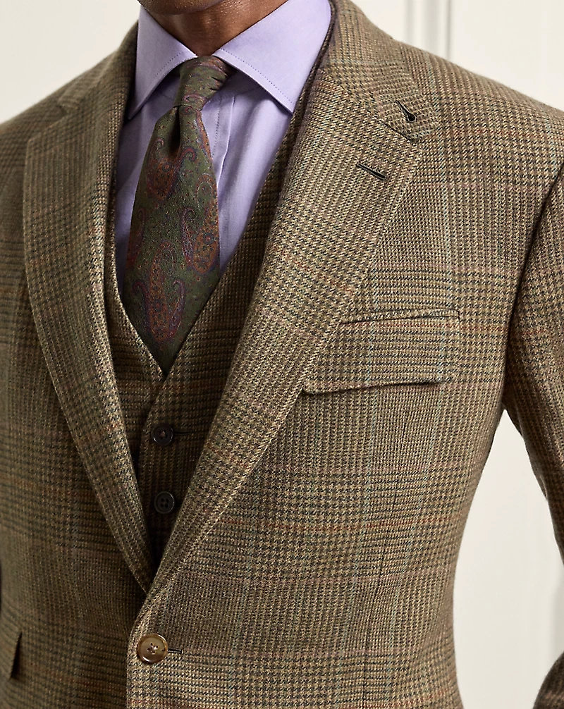 Kent Handmade Plaid Cashmere Jacket