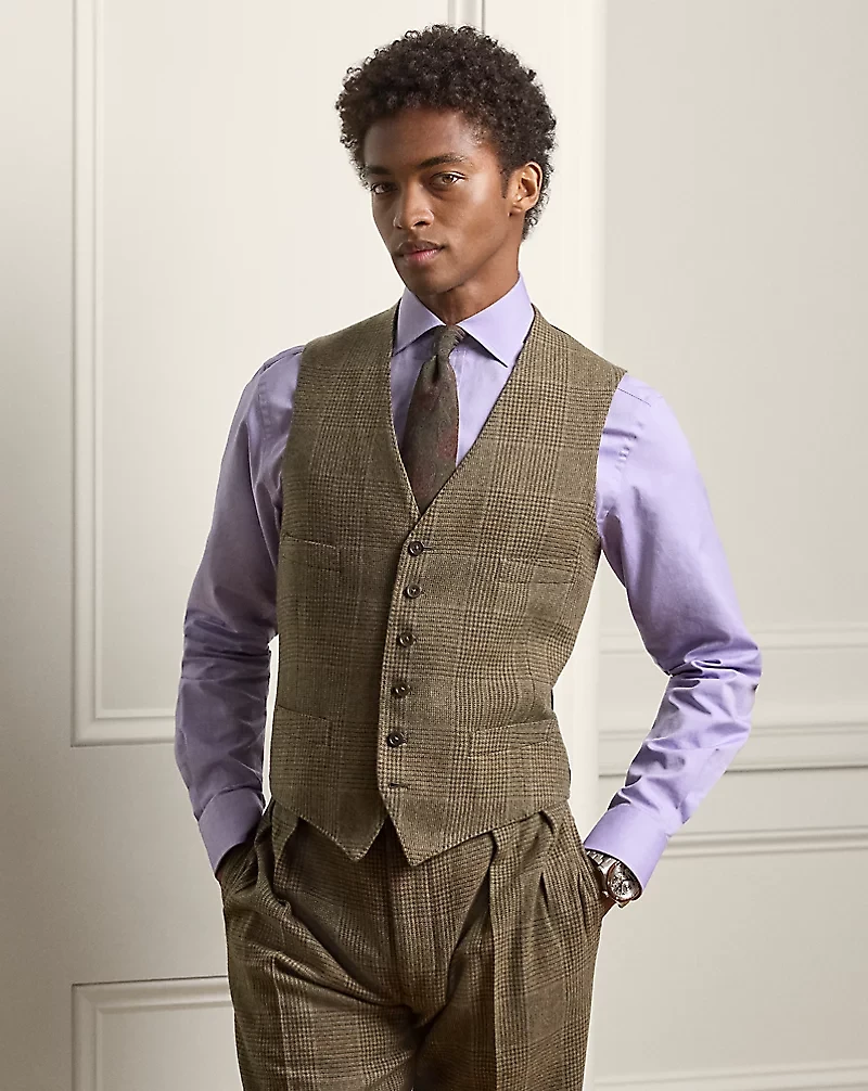 Handmade Plaid Cashmere Vest