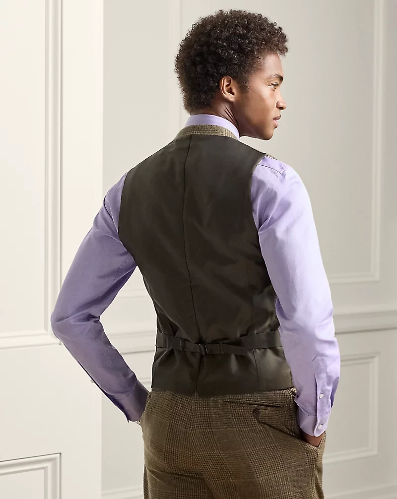 Handmade Plaid Cashmere Vest