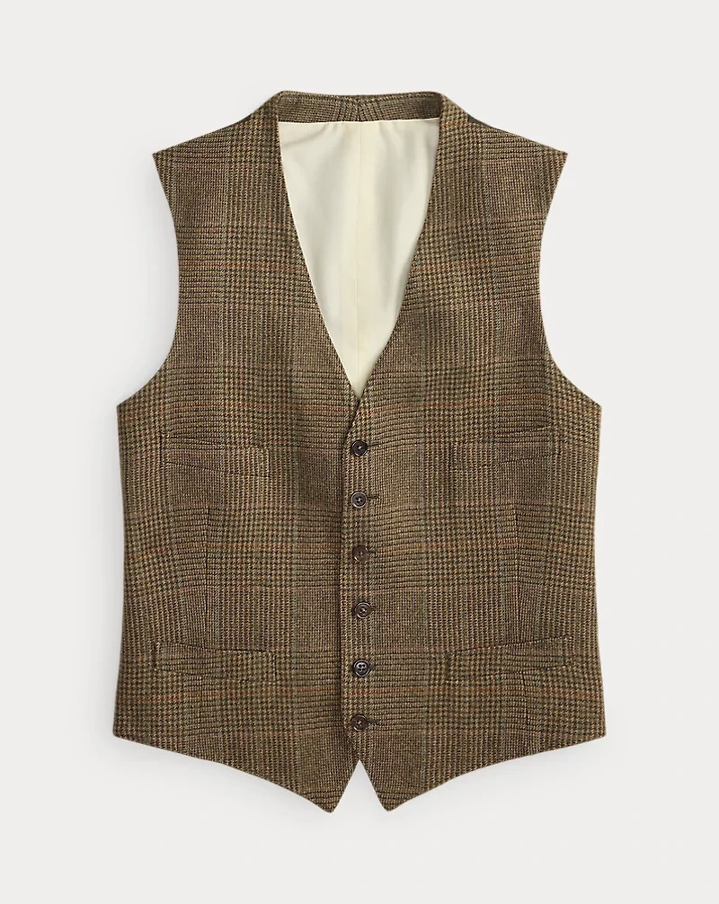 Handmade Plaid Cashmere Vest