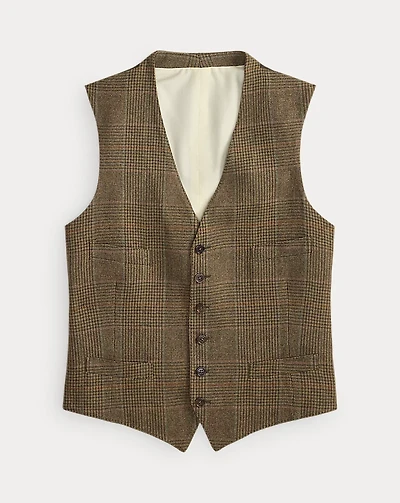 Handmade Plaid Cashmere Vest