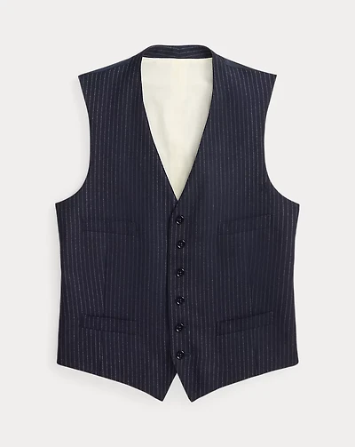 Hand-Tailored Striped Wool Vest