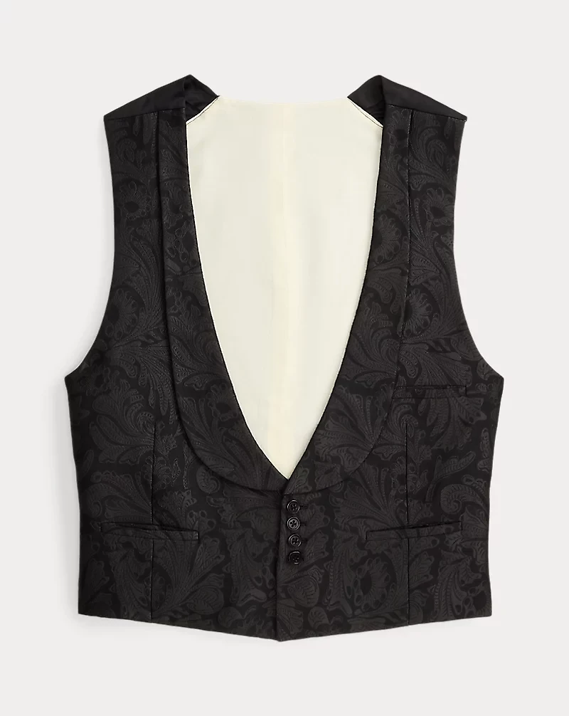 Hand-Tailored Paisley Jacquard Vest