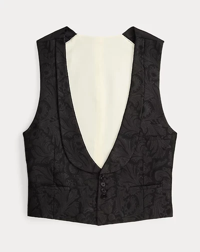 Hand-Tailored Paisley Jacquard Vest