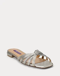 Kieran Metallic Calfskin Sandal