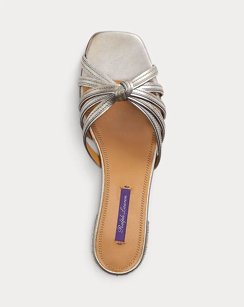 Kieran Metallic Calfskin Sandal