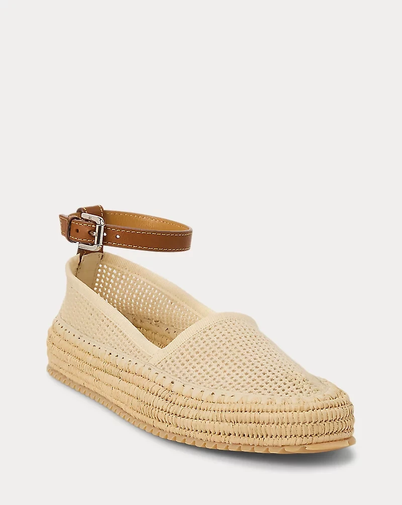 Astred Calfskin-Trim Mesh Flat
