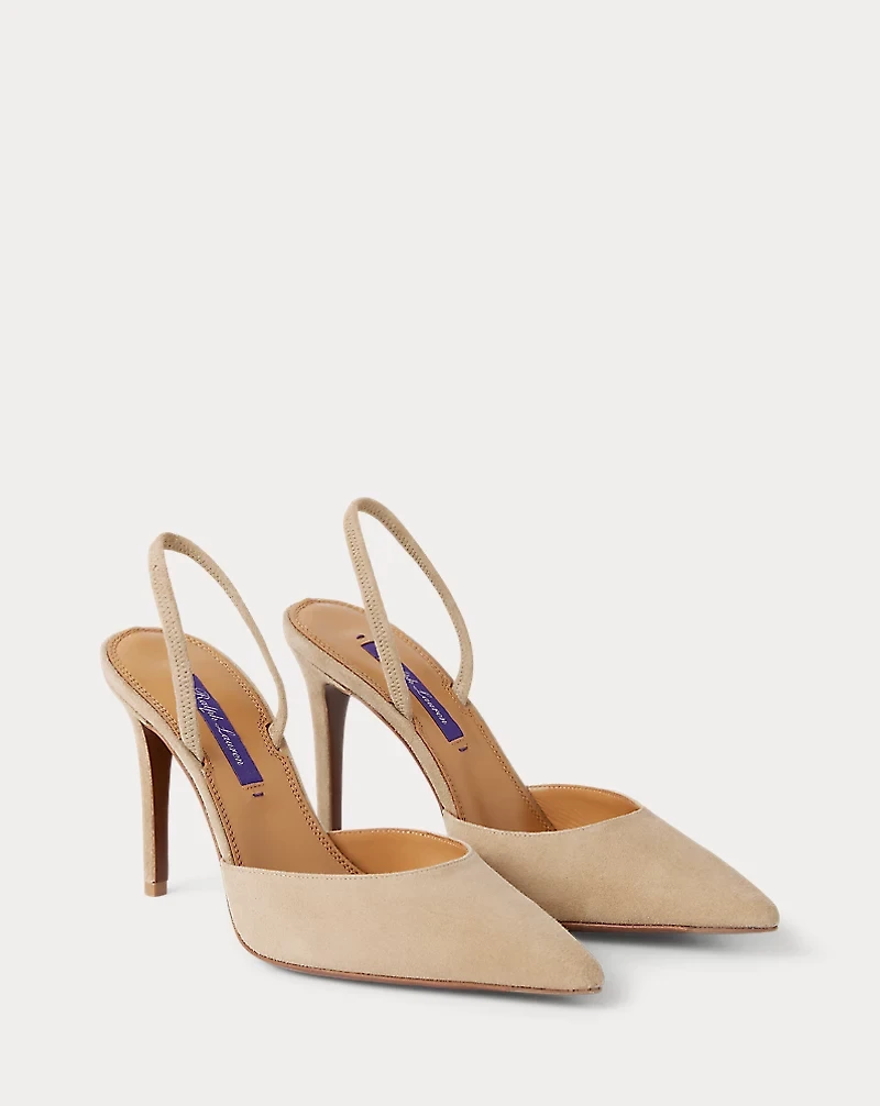 Marcy 95 MM Goat-Suede Slingback Pump