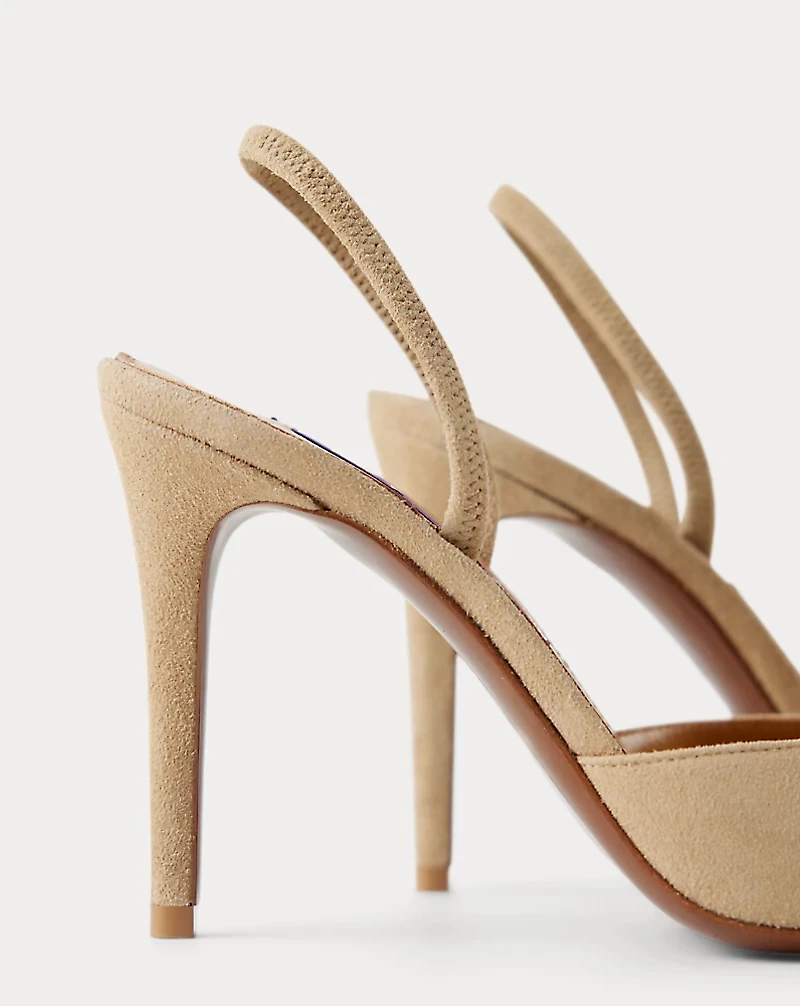Marcy 95 MM Goat-Suede Slingback Pump