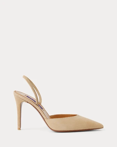 Marcy 95 MM Goat-Suede Slingback Pump