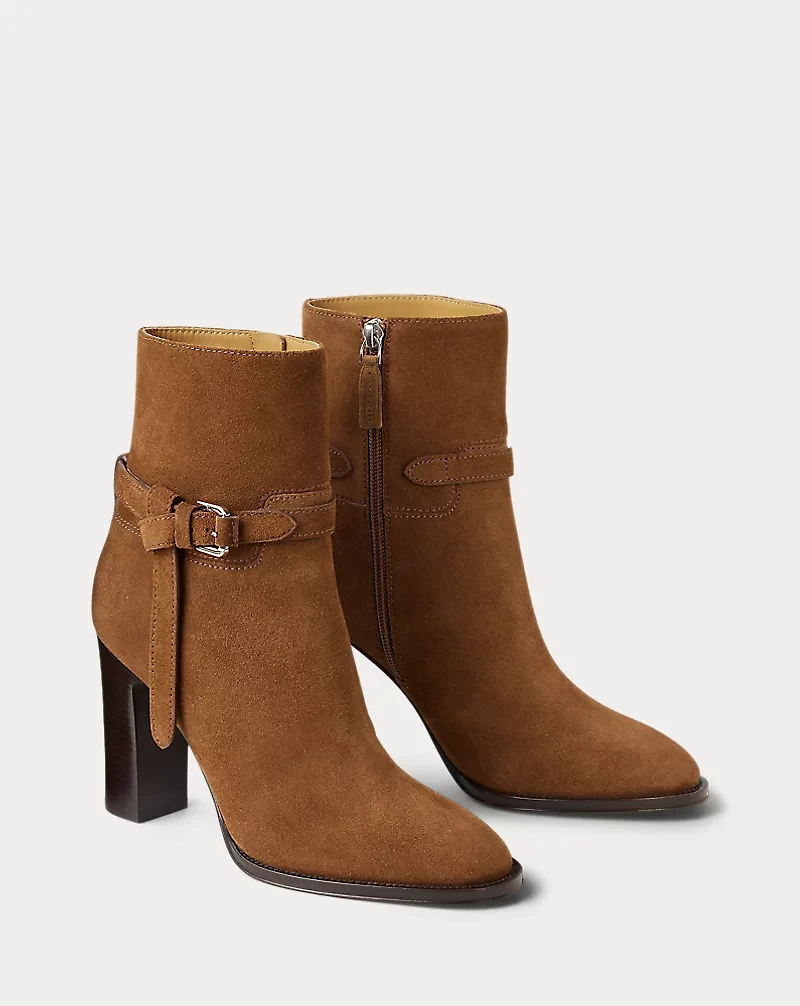 Donnely 90 MM Calf-Suede Bootie