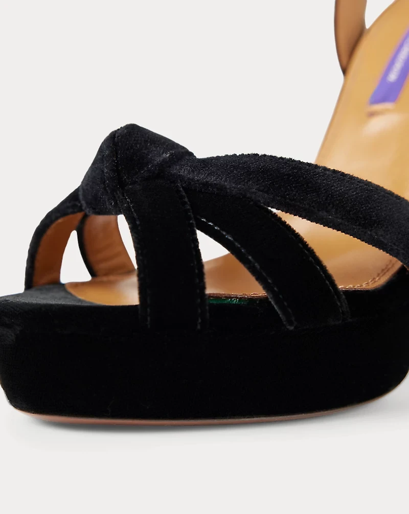 Arding 125 MM Velvet Platform Sandal