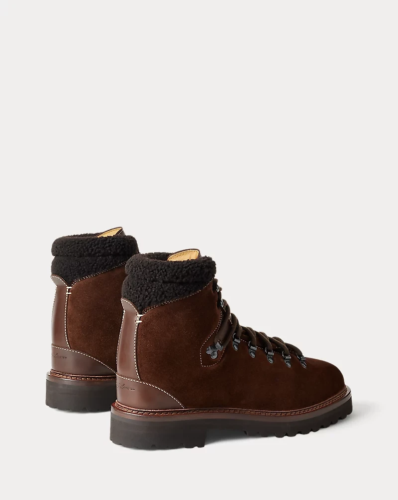 Halpin Shearling-Trim Calf-Suede Boot